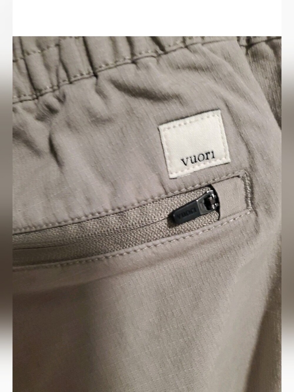 Vuori Women's Drawstring Track Pants in Taupe - Picture 7 of 9